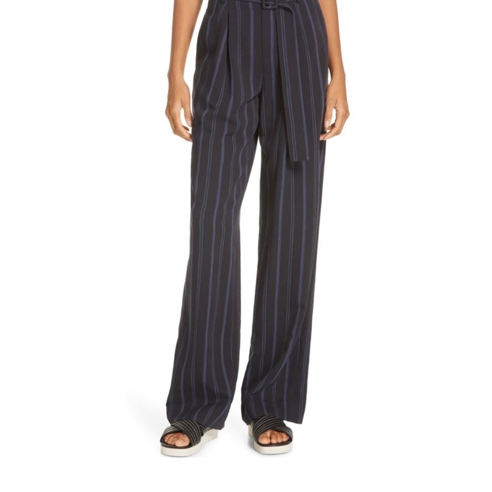 VINCE Striped Blue Pants